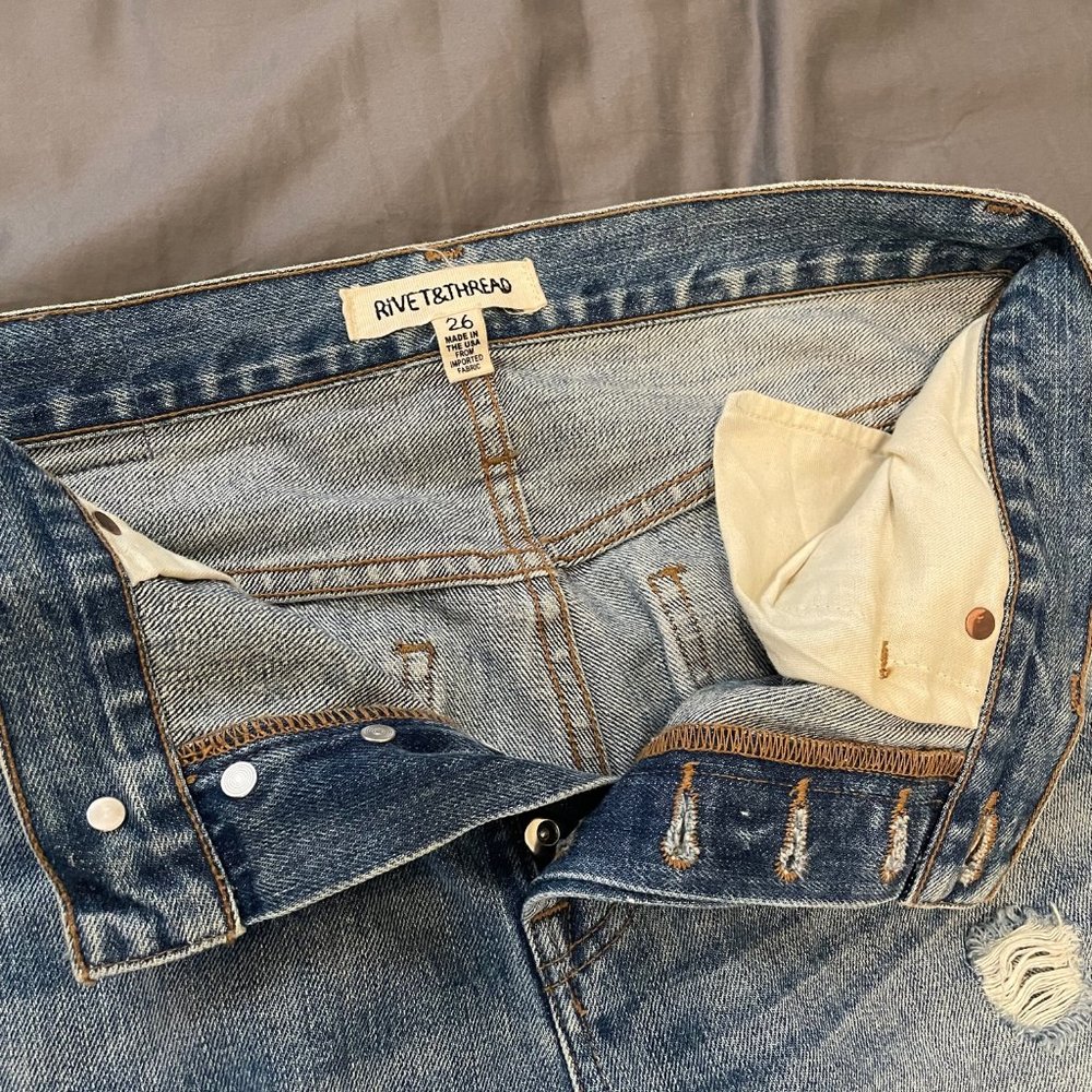 Madewell Rivet And Thread Button Fly Boyfriend Di… - image 2